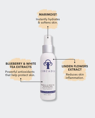Blueberry & White Tea Hydrating Mist benefits available at Skin Devotee Facial Studio Philadelphia