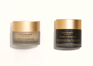 Simple 2 Step Skincare Routine Using Gommage Extraordinaire and Eclat Extraordinaire skincare products by La Fervance
