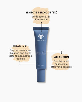 Circadia Nighttime Control BPO Lotion moisturizer benefits for acne-prone skin