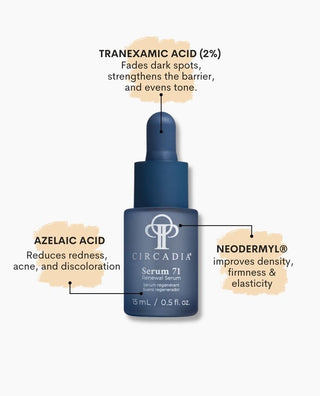Benefits of Circadia Serum 71 for face and neck at Skin Devotee Facial Studio