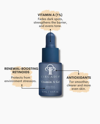 Circadia Vitamin A Gel benefits for smoother skin, improved texture, fine lines, and visible sun damage