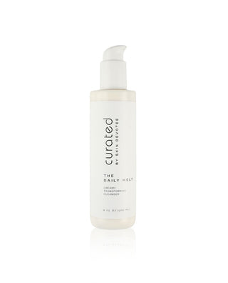 Curated by Skin Devotee The Daily Melt Creamy Cleanser in a white pump bottle for gently cleansing and hydrating all skin types.
