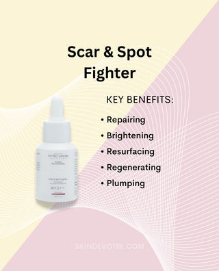Pietro Simone The Fierce Collection Scar and Spot Fighter serum benefits available at Skin Devotee Online Boutique